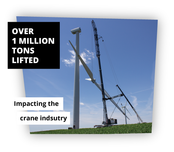 Over 1 Million Tons lifted. Impacting the crane industry